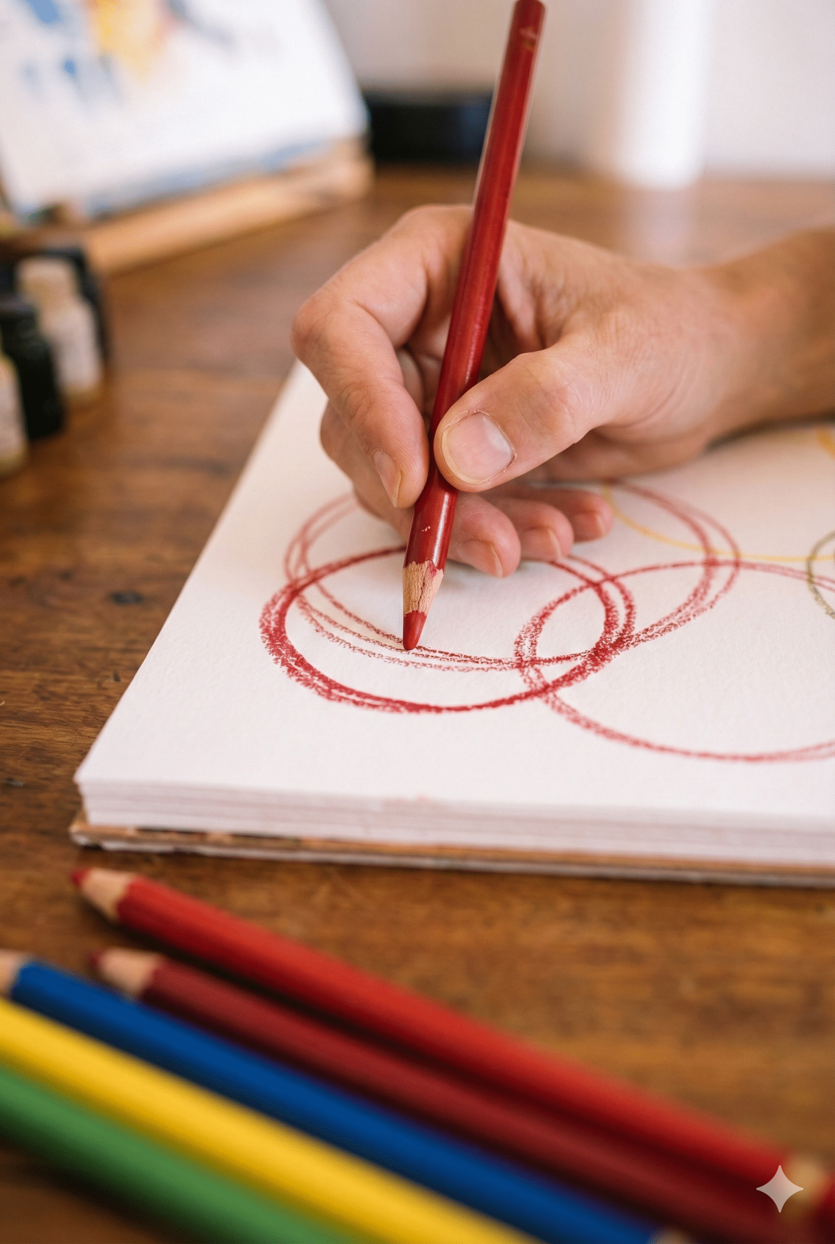 Mindful Art therapy exercise body breath and art